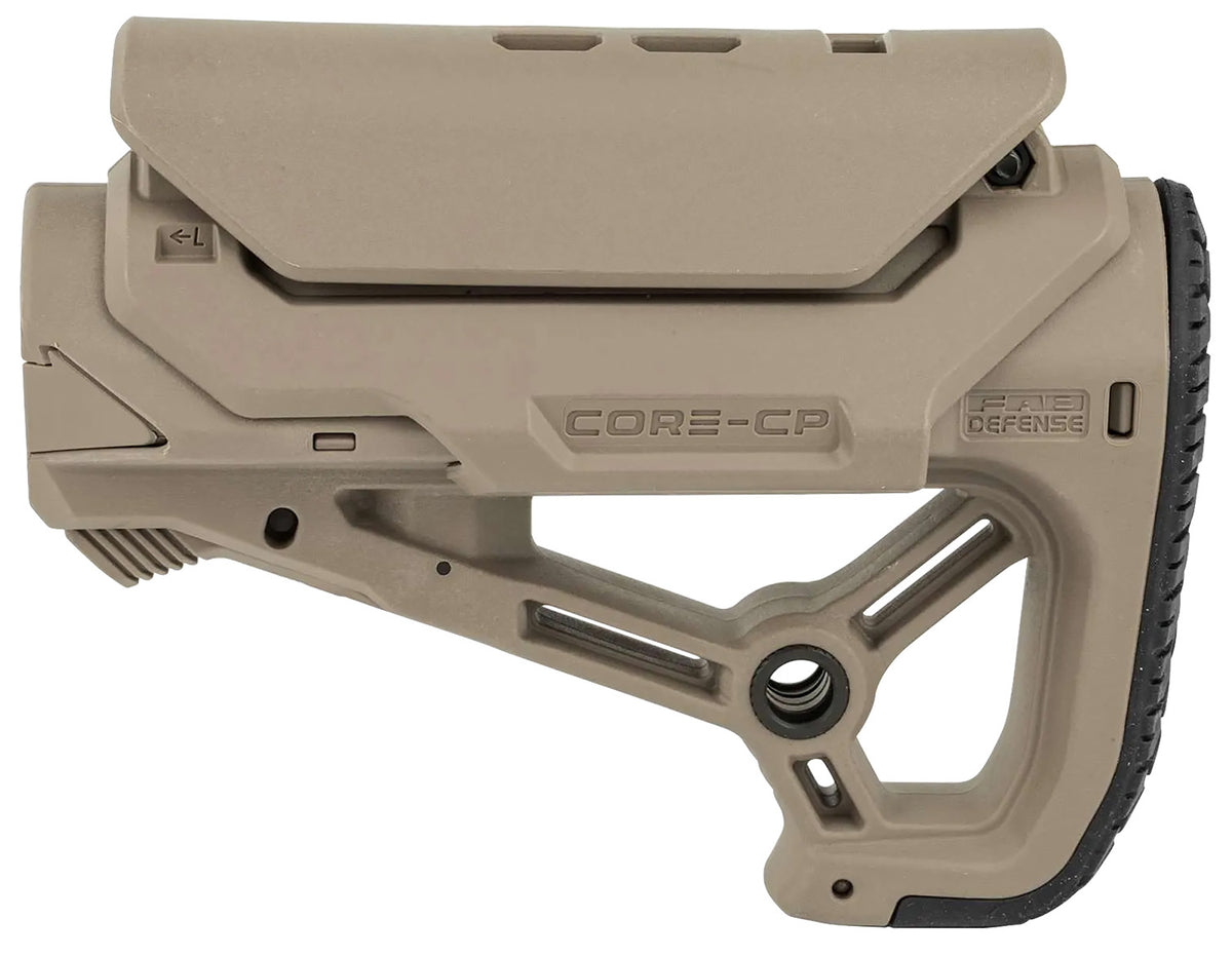 FAB Defense CQB Optimized GL-CORE S CP Buttstock with Cheek Rest, FDE