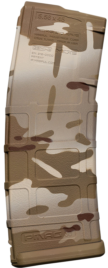 Weapon Works 228054 MultiCam Arid Polymer PMAG GEN M2 MOE 30 Round 5.56x45mm AR-15 Magazine