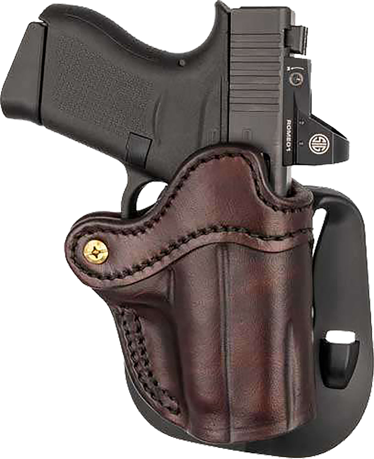 1791 Gunleather Signature Brown Leather Optics Ready Compact OWB Paddle Holster Right Hand