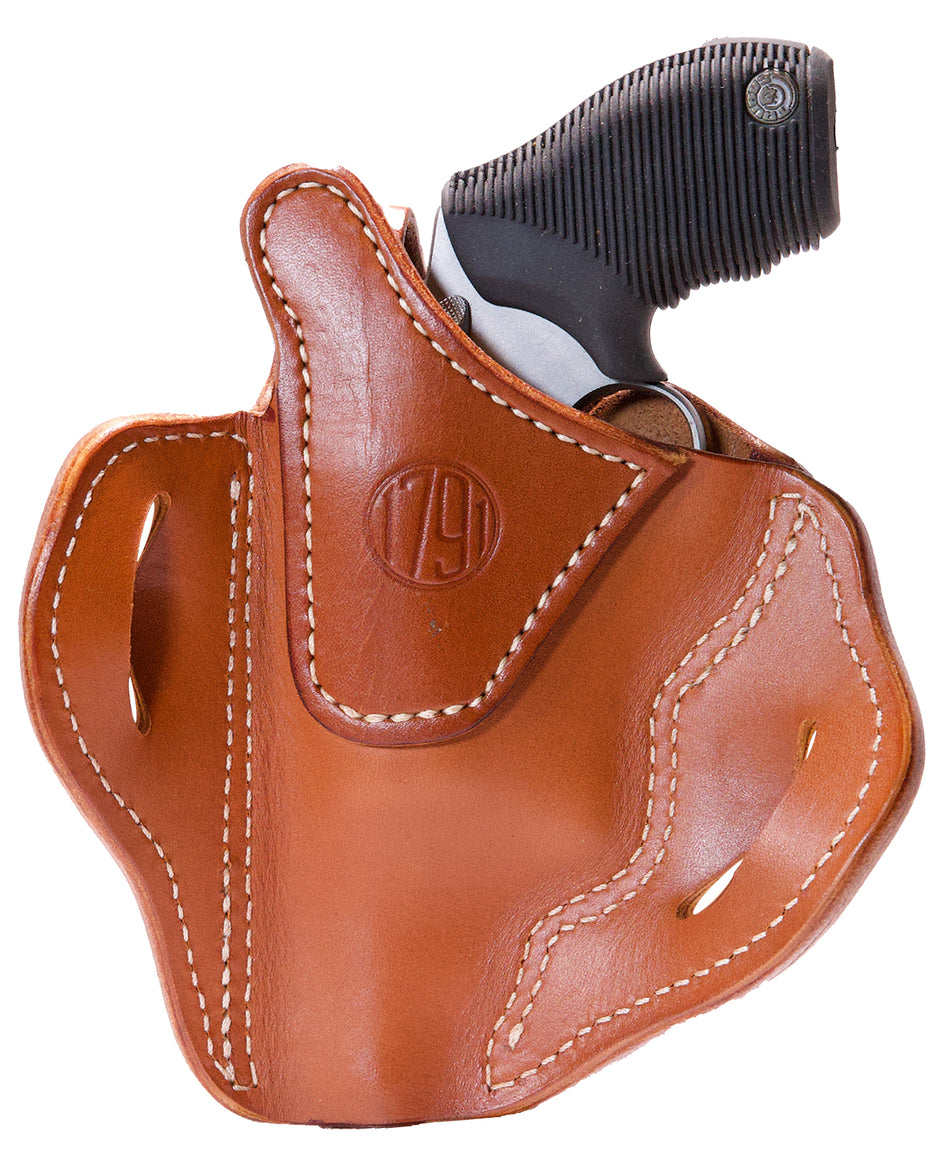 1791 Gunleather RVHX-3 Size 03 OWB Belt Slide Thumbbreak Holster Classic Brown Leather Z-Frame Revolver Right Hand