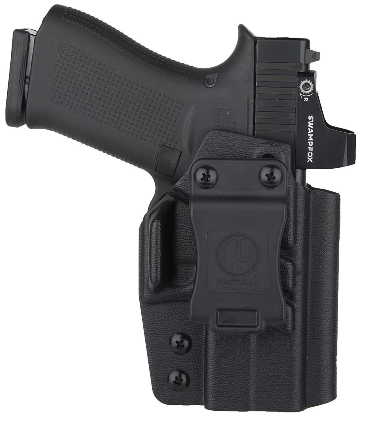 1791 Gunleather Glock 43X MOS Tactical IWB Black Kydex Holster Right Hand Belt Clip Concealed Carry