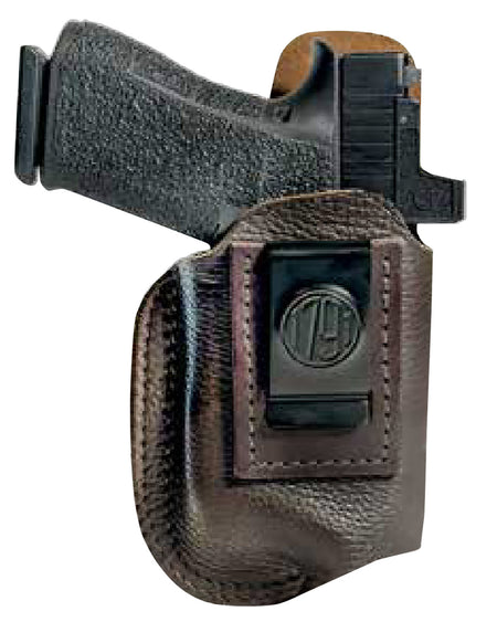 1791 Gunleather Fair Chase Deer Hide IWB Brown Leather Holster Size 04 Optic Ready Light Bearing