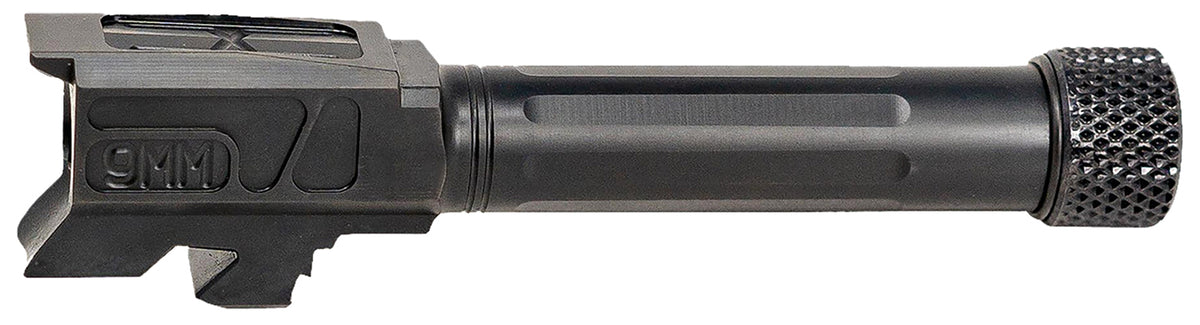 Faxon Firearms GB910N43SGQT Match 9mm Straight Fluted Black Nitride 416R Stainless Barrel for Glock 43/43X