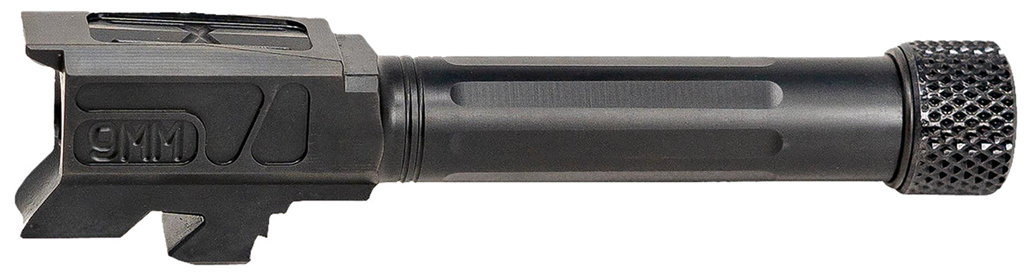 Faxon Firearms GB910N43SGQT Match 9mm Straight Fluted Black Nitride 416R Stainless Barrel for Glock 43/43X