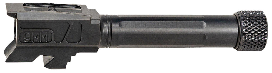 Faxon Firearms GB910N43SGQT Match 9mm Straight Fluted Black Nitride 416R Stainless Barrel for Glock 43/43X