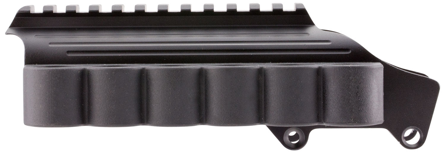 TacStar 1081035 Shotgun Sidesaddle Picatinny Rail Mount Rem 870/1100/1187 12ga 6rds Black Aluminum