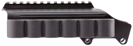 TacStar 1081035 Shotgun Sidesaddle Picatinny Rail Mount Rem 870/1100/1187 12ga 6rds Black Aluminum