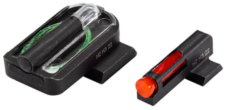 HiViz MPFD21 S&W M&P FastDot H3 Low-Profile Sight Set - Red Fiber Optic Front, Green Tritium Rear