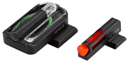 HiViz SG320FD21 SIG P320 FastDot H3 Low-Profile Sight Set - Red Fiber Optic Front, Green Tritium Rear