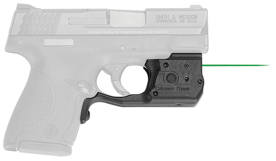 Crimson Trace Laserguard Pro Green Laser 150-Lumen Light for S&W M&P Shield, Black Polymer