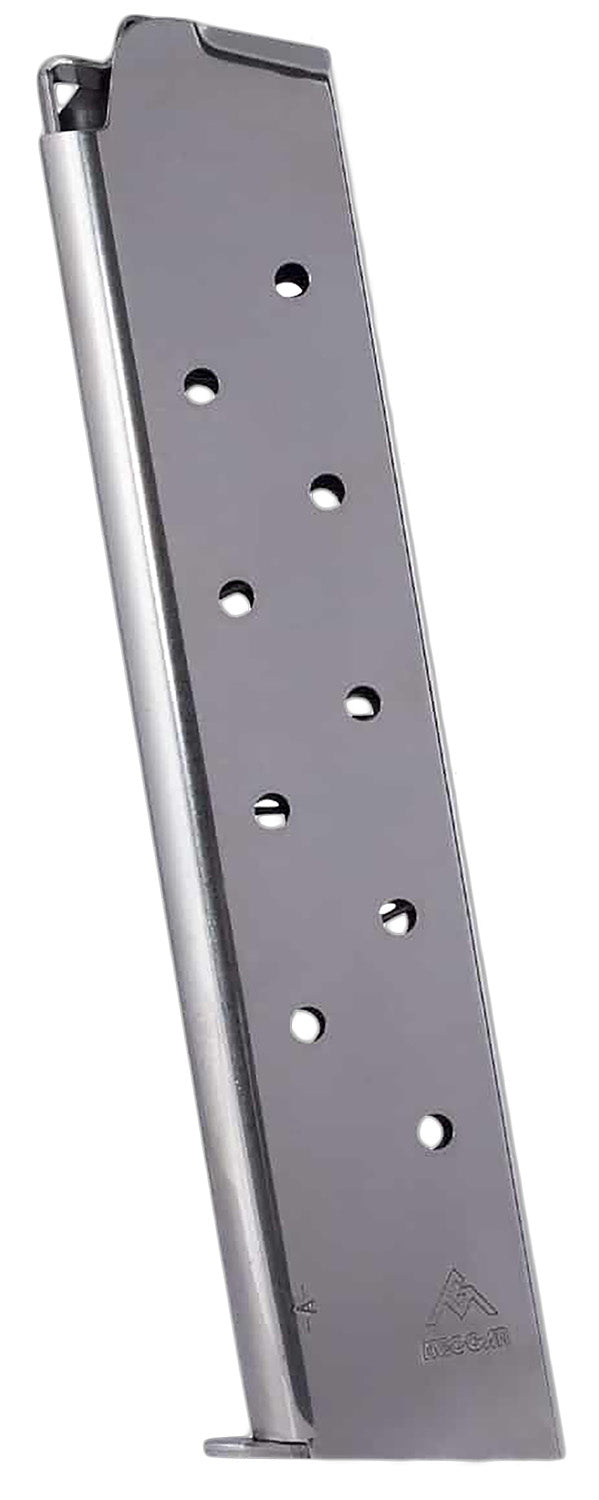 Mec-Gar MGCG4511N 45 ACP 11-Round Nickel Carbon Steel Magazine Fits 1911 Government