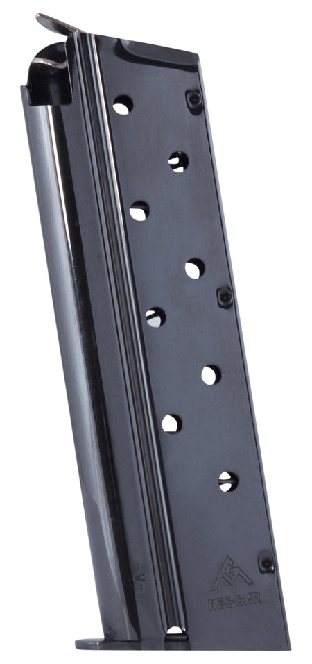 Mec-Gar MGCGOV9LB 9mm 9rd Magazine for 1911 Full Size Black Carbon Steel