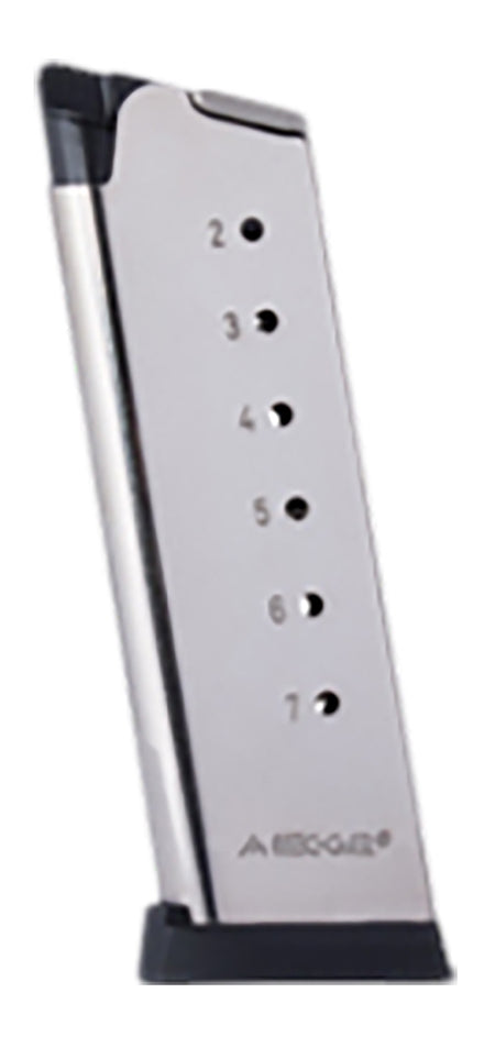 Mec-Gar MGCO4507NPF .45 ACP 7rd Nickel Magazine for 1911 Officers Model