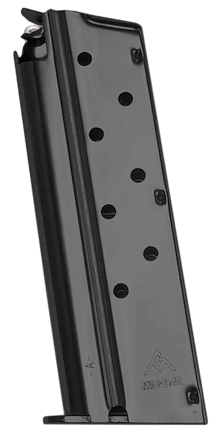 Mec-Gar MGCGOV9LCN 9mm 8rd Magazine for 1911 Officers Black Carbon Steel
