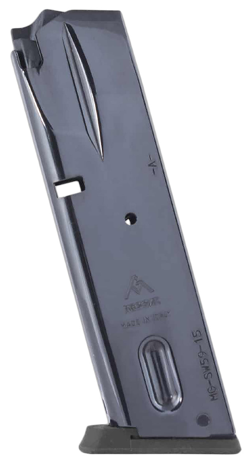 Mec-Gar MGSW5915N 9mm Luger 15rd Nickel Finish Magazine for S&W 5900/659/910