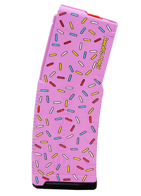 Amend2 MOD-2 AR-15 30rd 5.56x45 Sprinkle Donut Pattern Magazine Pink Polymer