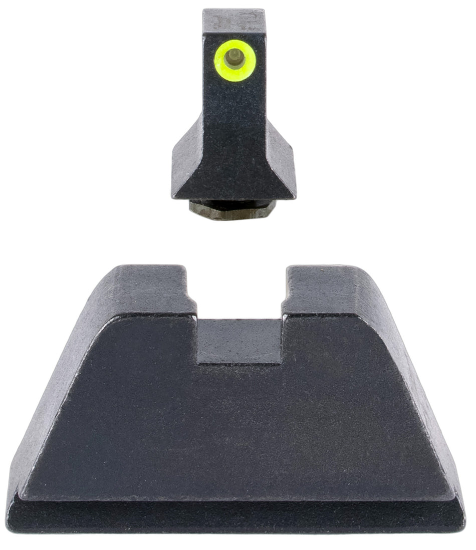 Trijicon DI Suppressor/Optic Height Sights GL201C601139 Green Tritium Yellow Front Black Blank Rear Glock 17 19 22
