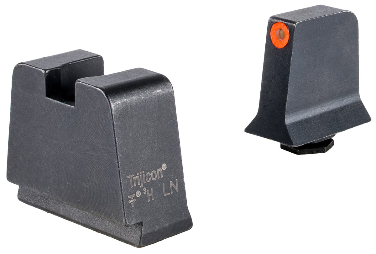 Trijicon DI Suppressor/Optic Height Sights GL243C601146 Orange Outline Front Black Blank Rear Glock 42 43 43X Slim