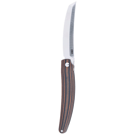 CRKT Ancestor 5930 3.60" Satin D2 Steel Tanto Folder, Black/Brown Stripe G10 Handle, Liner Lock, EDC Design