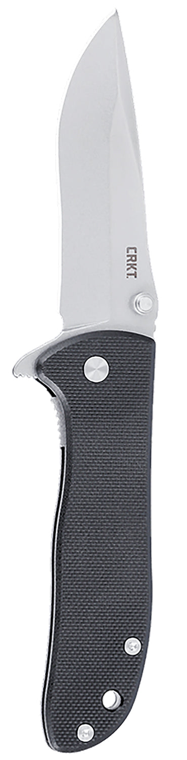 CRKT Drifter EDC Folder Model 6450D2, 2.88" Stonewashed D2 Drop Point Blade, Black G10 Handle