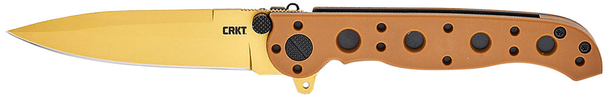 CRKT M16 EDC Folding Knife Model M16-01DZ, 3.03" Desert Tan D2 Steel Blade, Desert Tan GRN Handle