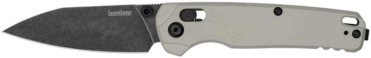 Kershaw 6105 Bel Air Pocket Folder 3" Reverse Tanto MagnaCut Blade, Bright Nickel Cerakote Aluminum Handle