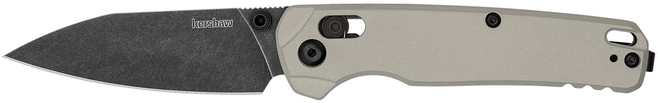 Kershaw 6105 Bel Air Pocket Folder 3" Reverse Tanto MagnaCut Blade, Bright Nickel Cerakote Aluminum Handle