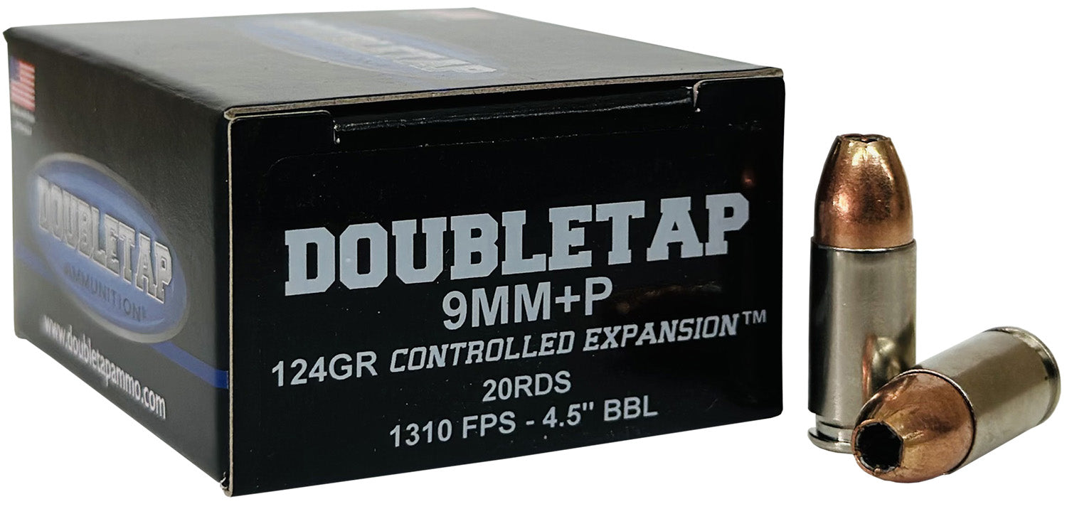DoubleTap  +P Hollow Point 124 Grain 9mm Luger/Parabellum