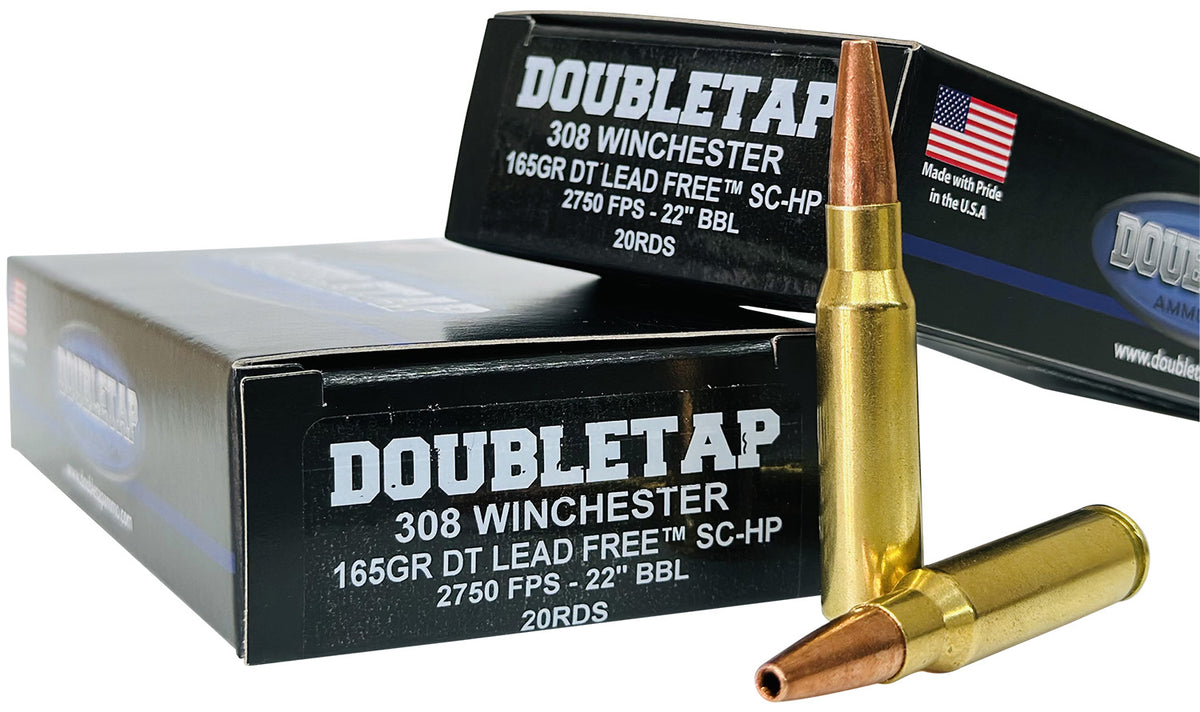 DoubleTap Lead Free Lead Free Hollow Point 165 Grain .308 Win / 7.62x51mm 2800 fps