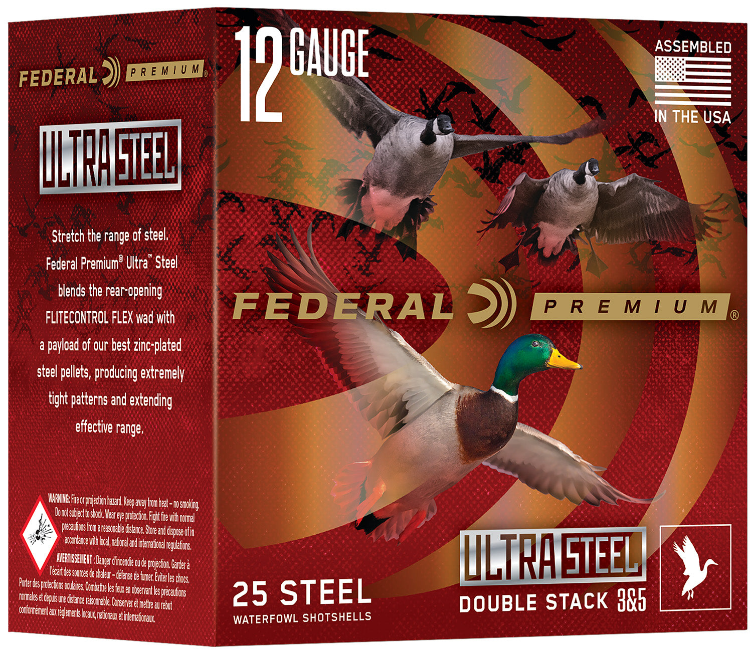 Federal Ultra Steel Shotgun Ammo 12 Gauge 3 in 1-1/4 oz #2