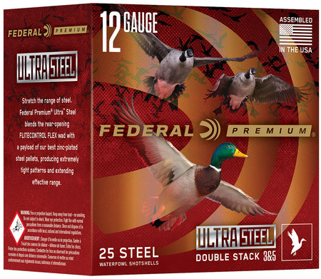 Federal Ultra Steel Shotgun Ammo 12 Gauge 3 in 1-1/4 oz #2