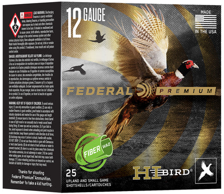 Federal Premium Hi-Bird Fiber Wad Bismuth Shotgun Ammo 12 Gauge 2.75 in 1-1/4 oz #5