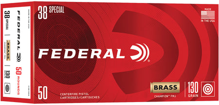 Federal Champion .38 Special 130 grain Full Metal Jacket ammunition