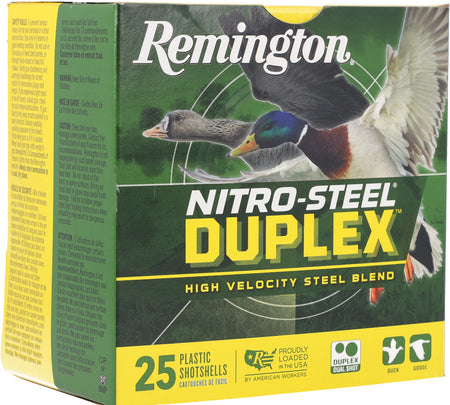Remington Nitro Steel Duplex High Velocity Steel Blend Shotgun Ammo 12 Gauge 3 in 1-1/4 oz BB / 4