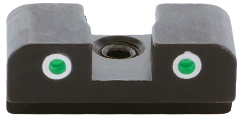 AmeriGlo XD191R Green Tritium 2-Dot White Outline Rear Sight for Springfield XD, Hellcat & Sig Sauer