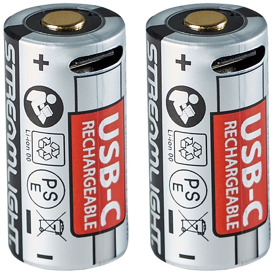 Streamlight SL-B9 3.6V Li-Ion USB Rechargeable Battery Pack with Charge Port, 2-Pack