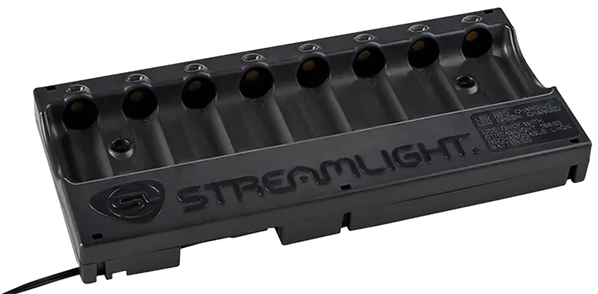 Streamlight 8-Unit Bank Charger Black 12V DC for SL-59 and CR123A Batteries