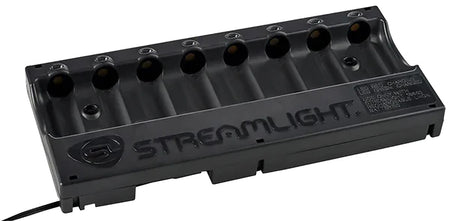 Streamlight 8-Unit Bank Charger Black 12V DC for SL-59 and CR123A Batteries