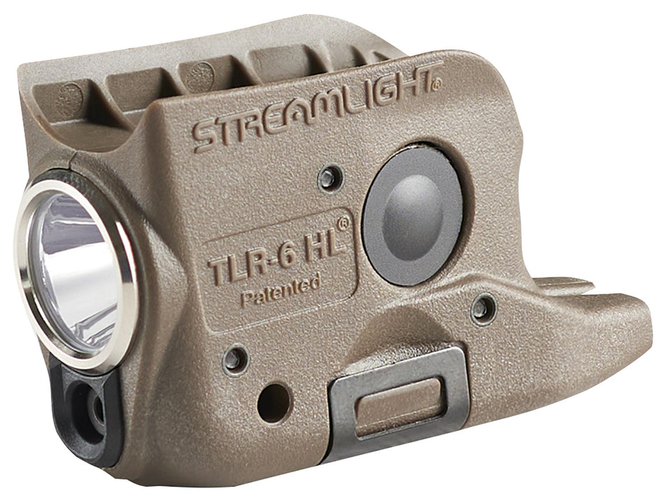 Streamlight TLR-6 HL Gun Light 69341 Glock 42/43/43X/48 FDE 300 Lumens White LED Red Laser