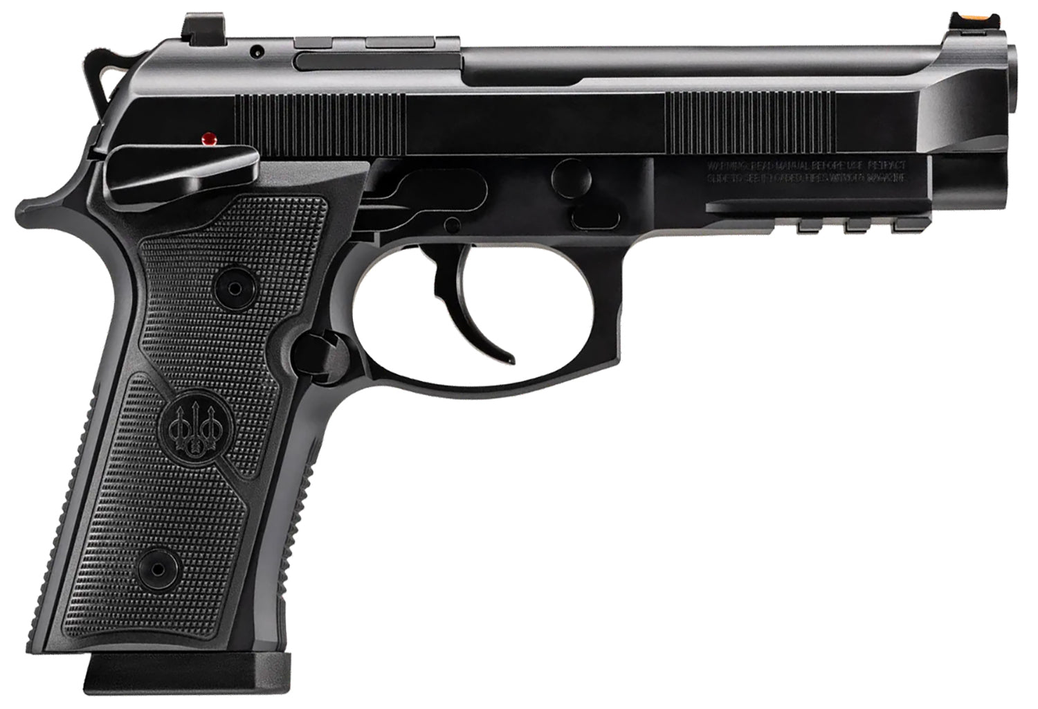 Beretta USA J92XFMSDA20 92GTS 9mm Luger 10+1 4.70" Black Inox Steel Barrel, Black Cerakote Optic Ready/Serrated Steel Slide + Aluminum Frame w/Beavertail & Picatinny Rail, Ambidextrous