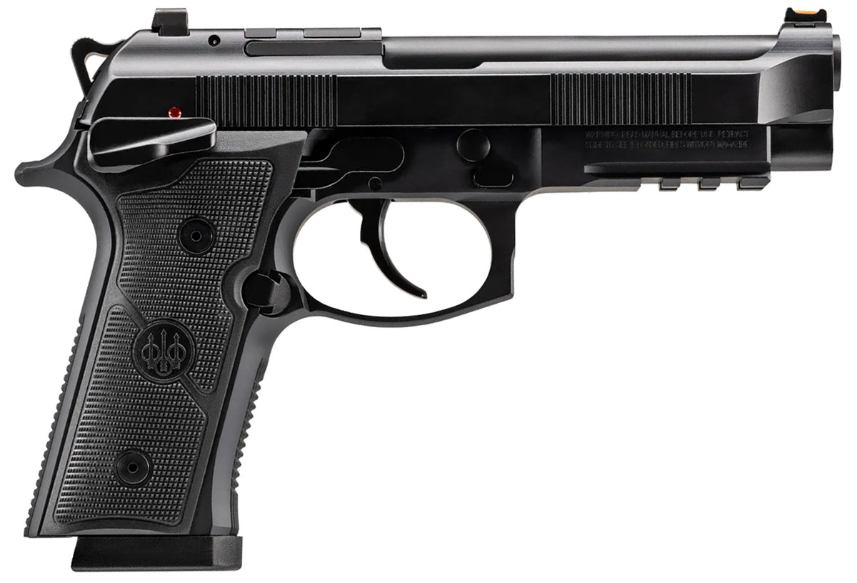Beretta USA J92XFMSDA21 92GTS 9mm Luger 18+1 4.70" Black Inox Steel Barrel, Black Cerakote Optic Ready/Serrated Steel Slide + Aluminum Frame w/Beavertail & Picatinny Rail, Ambidextrous
