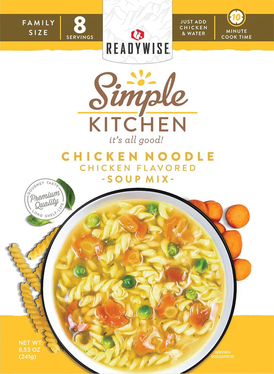 ReadyWise Simple Kitchen RWSK05062 Chicken Noodle Soup 6-Pack 8-Serving Pouches