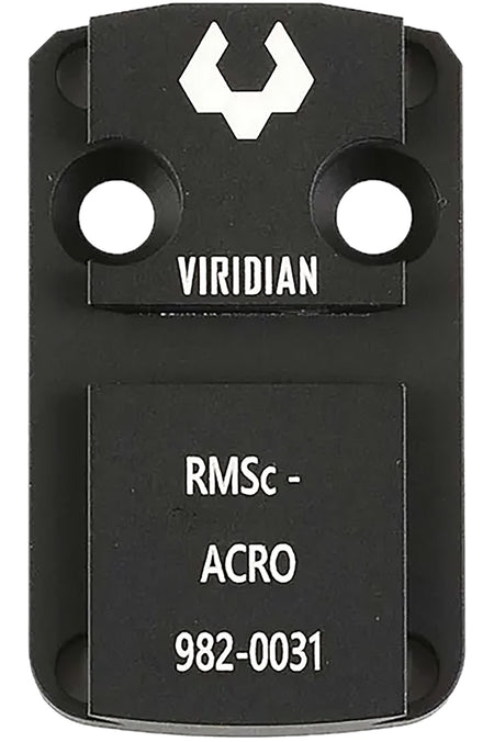 Viridian RFX44 RMSc ACRO Mount Adapter Plate Black Anodized