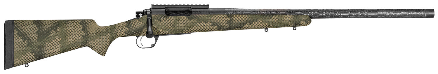 Proof Research 139981 Glacier TI 308 Win 4+1 20" Carbon Fiber Match Grade Threaded Barrel, Black Cerakote Titanium Receivern w/Picatinny Rail, Fixed PROOF Hunter TFDE Carbon Fiber Stock