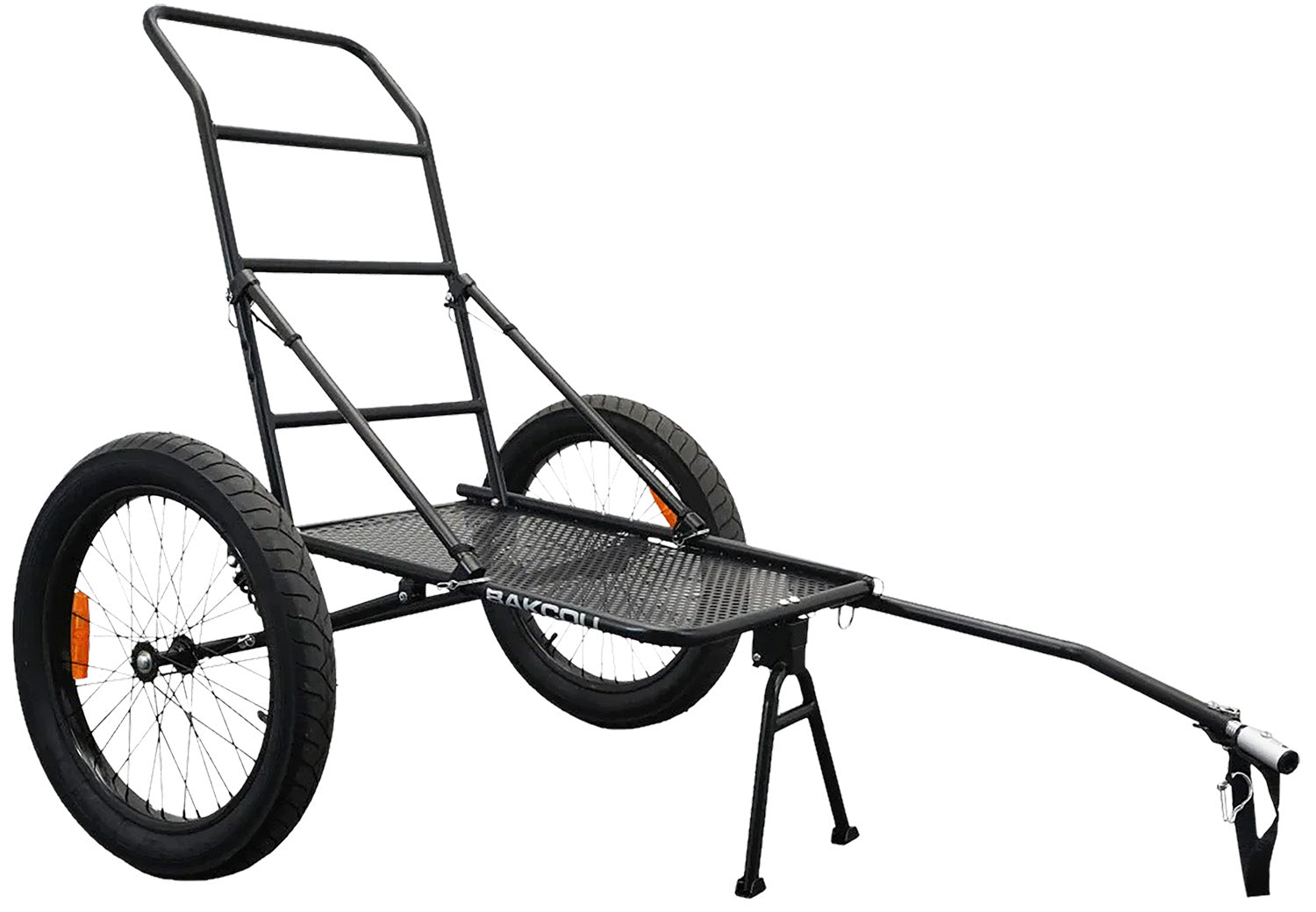 Bakcou RFDT Deer eBike Trailer Black 72" with Adjustable Axle Extenders and Kickstand