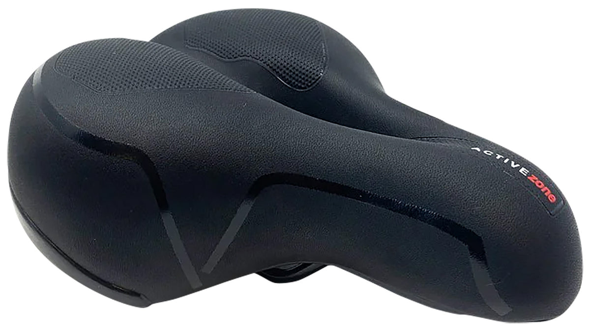 Bakcou AOBS Universal Oversized Comfort Bike Seat Faux Leather Black Replacement Saddle