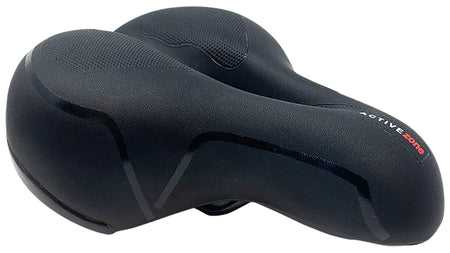 Bakcou AOBS Universal Oversized Comfort Bike Seat Faux Leather Black Replacement Saddle