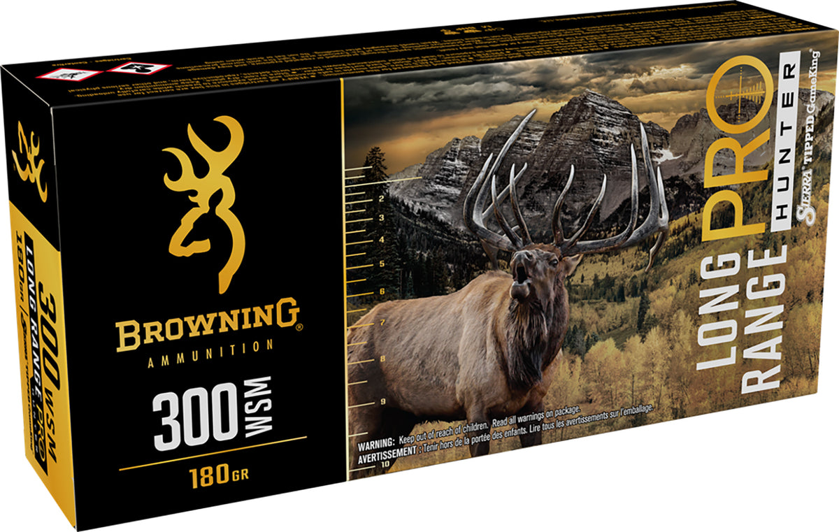Browning Long Range Pro .300 WSM 180 grain Sierra Tipped GameKing boat-tail ammunition