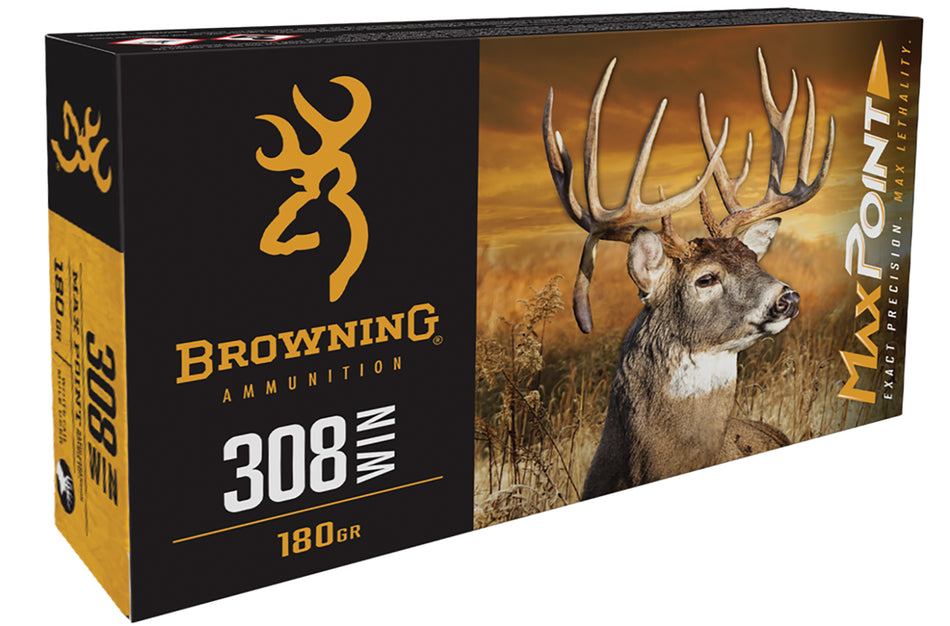 Browning Max Point .308 Win / 7.62x51mm 168 grain Polymer Tip ammunition