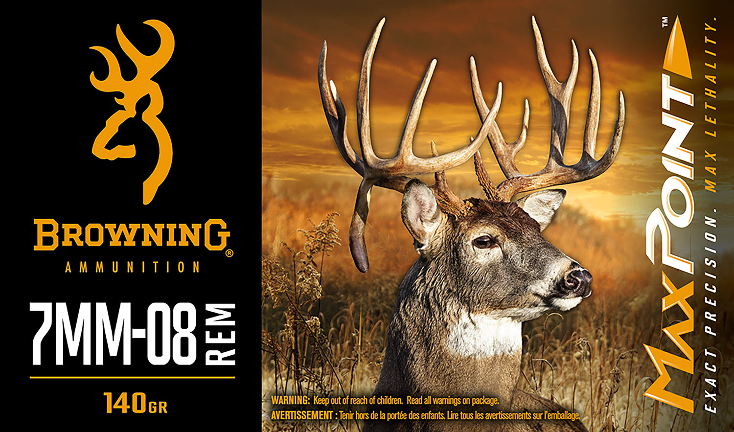 Browning Max Point Polymer Tip 140 Grain 7mm-08 Remington 2437 ft Ibs